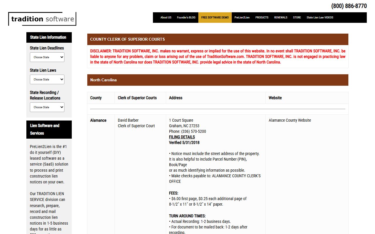 Beaufort County Clerk contact information for DUI record requests