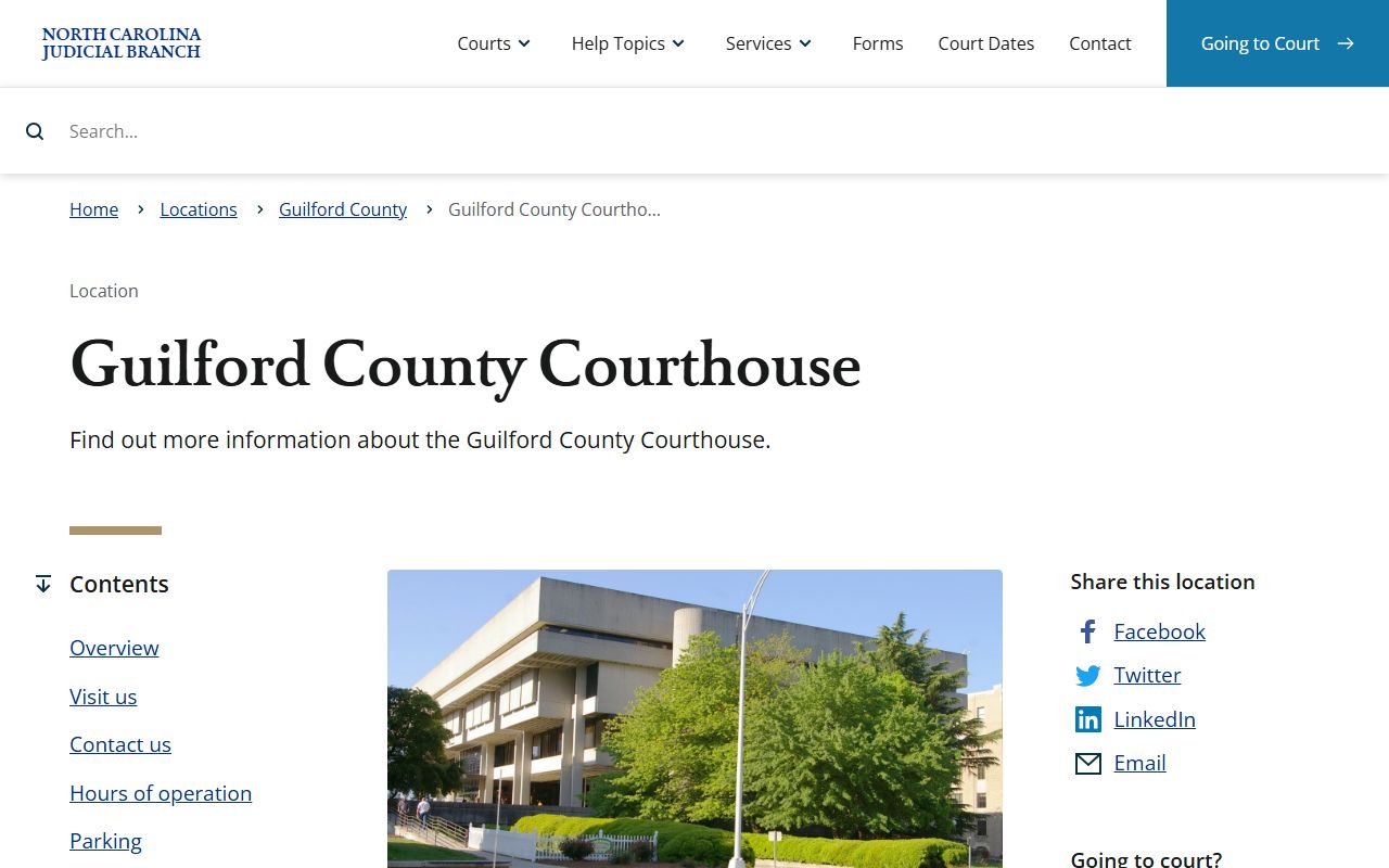Guilford County DUI records Greensboro courthouse details
