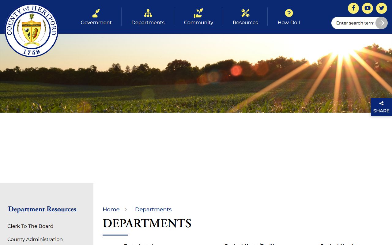 Hertford County DUI records departments page