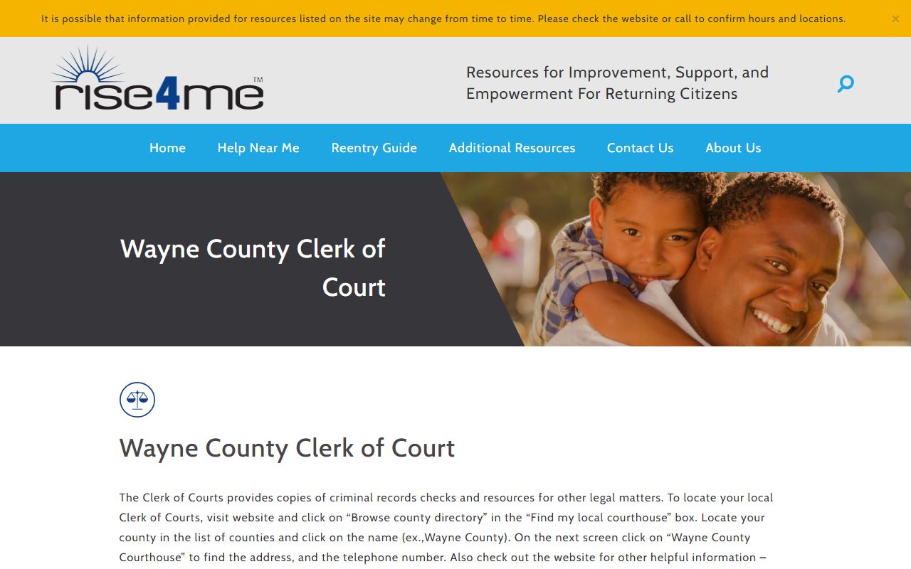 Wayne County Clerk services for DUI background checks